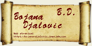 Bojana Đalović vizit kartica